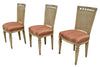 Caned Back Carved Mahogany Louis XVI Style Chairs