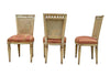 Caned Back Carved Mahogany Louis XVI Style Chairs