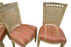 Caned Back Carved Mahogany Louis XVI Style Chairs