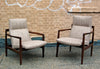 Jens Risom His And Hers Lounge Chairs