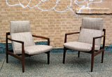 Jens Risom His And Hers Lounge Chairs