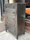 Simmons Brushed Steel Highboy Dresser