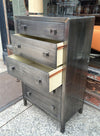 Simmons Brushed Steel Highboy Dresser