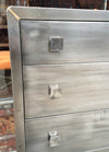 Simmons Brushed Steel Highboy Dresser