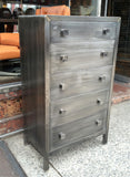 Simmons Brushed Steel Highboy Dresser