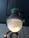 Antique Industrial Holophane Street Light Pendant