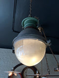 Antique Industrial Holophane Street Light Pendant