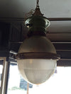 Antique Industrial Holophane Street Light Pendant