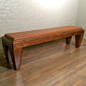 Tufted Oak Bench