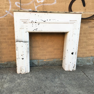 White Art Deco Mantel