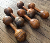 Antique Wooden Dumbbells