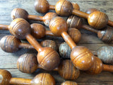 Antique Wooden Dumbbells