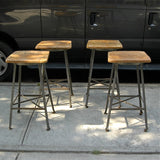 Angle Iron Stool Set