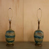 Pair of Midcentury Brutalist Ceramic Table Lamps