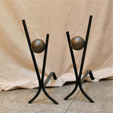 Steel Andirons