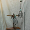 Blue Porcelain Double Cage Light Pendants
