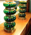 Glass And Brass Regency Lamps By Paul Hanson
