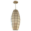 Oblong Capiz Shell Semi Flush Mount Pendant Light