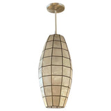 Oblong Capiz Shell Semi Flush Mount Pendant Light