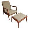 Ole Wanscher Model 109 Walnut Lounge Chair And Ottoman