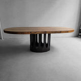 Harvey Probber Oval Rosewood Extension Dining Table With Cut-Out Base