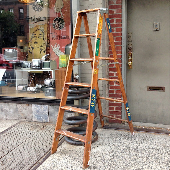 Vintage A frame work ladder – cityFoundry