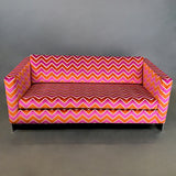 Milo Baughman Flat Bar Chrome Sofa