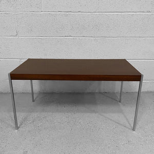 Rosewood And Steel Coffee Table By Uno & Östen Kristiansson For Luxus