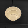 Art Deco Tiered Milk Glass Cone Pendant Light