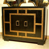 James Mont Leather Cabinet
