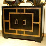 James Mont Leather Cabinet