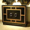 James Mont Leather Cabinet