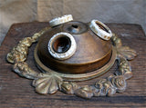 Brass Rosette Flush Mount Light