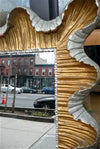 Italian Hollywood Regency Ruffle Frame Gilt Mirror