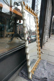 Italian Hollywood Regency Ruffle Frame Gilt Mirror
