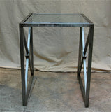 Brushed Steel Side Table