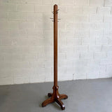 Midcentury Maple Standing Coat Rack