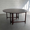 Mid Century Modern Round Teak Drop Leaf Dining Table