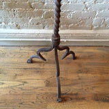 Antique Gothic Wrought Iron Floor Lamp Attributed To Samuel Yellin