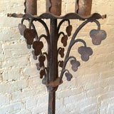 Antique Gothic Wrought Iron Floor Lamp Attributed To Samuel Yellin