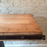 Industrial Butcher Block Console