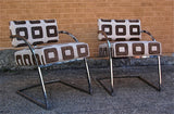 Upholstered Chrome Chairs
