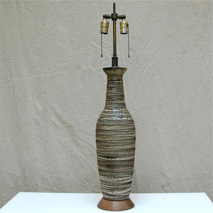 Tall Art Pottery Lamp